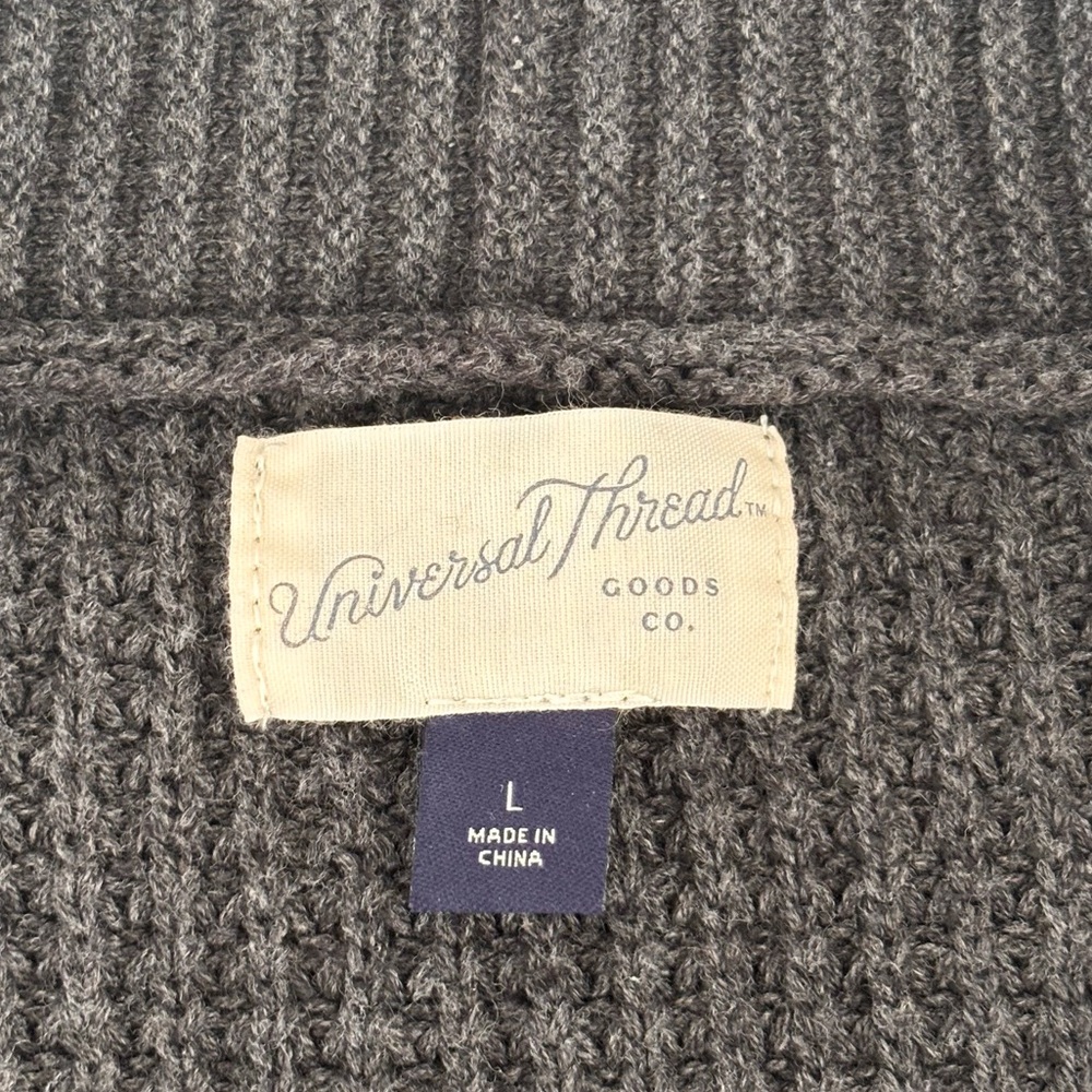 UNIVERSAL THREAD Waffle Knit Cardigan Sweater Sz L - Picture 6 of 9